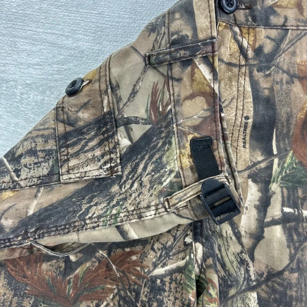 Vintage 90s Realtree Camo Cargo Pants Size Large Brown Baggy‎ Outdoor Grunge